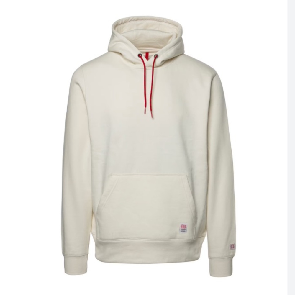 TOPO DESIGNS Classic Hoodie, Off White, Mostly Cotton, Size Medium